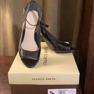 Black Patten Leather Heels